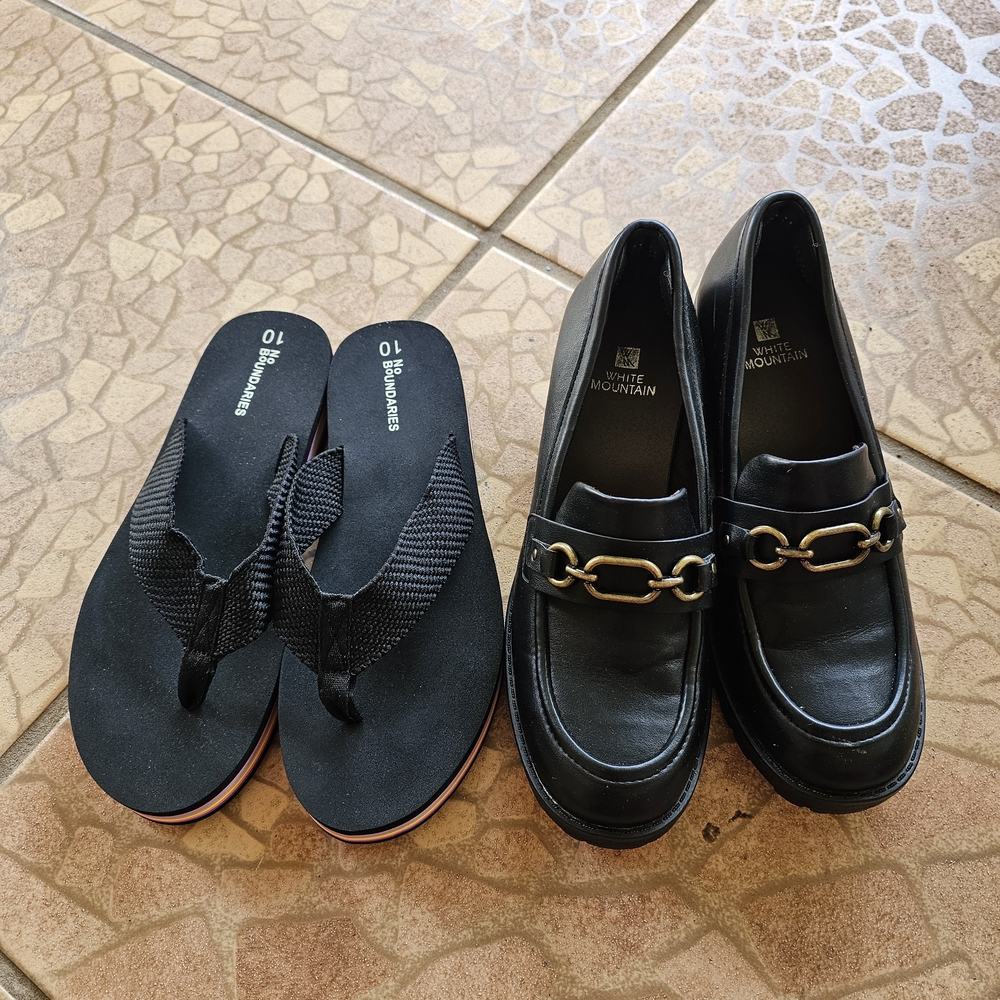 White Mountain Black Sandals and Loafers
